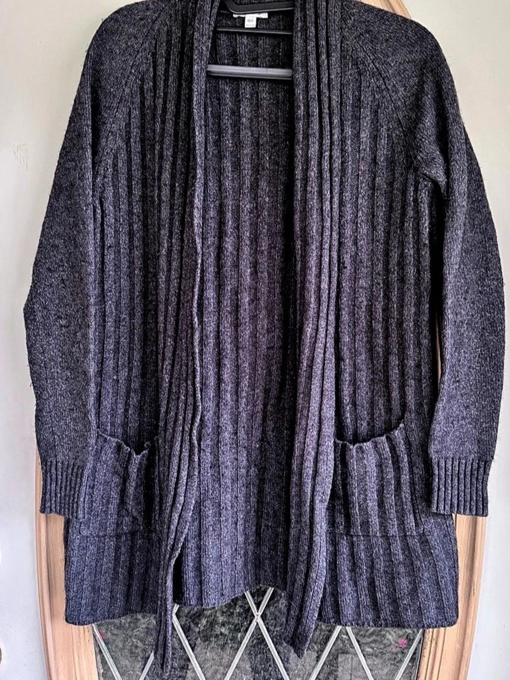 Gap Ribbed Open Front Cardigan in Gray XS/S